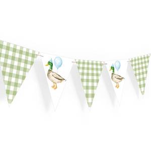 lot 2433 image: Chicplaid One Lucky Duck Birthday Banner