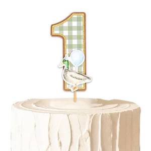 lot 2437 image: KIETKIE Mallard Duck 1st Birthday Cake Topper