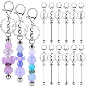 lot 2438 image: CXIIPOL Beadable Keychain Bars Blank 12-Pack