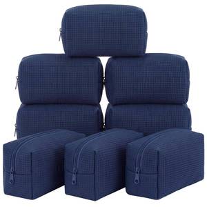 lot 2440 image: Gilprop 8-Piece Makeup Bag Set Navy Blue