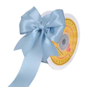 lot 2460 image: LEEQE Double Face Satin Ribbon 1-12 x 25 Yards Dusty Blue