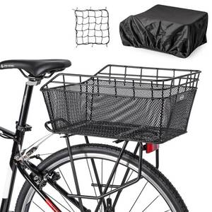 lot 7679 image: CXWXC Rear Bike Basket with Cargo Net and Cover