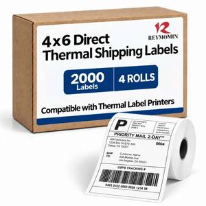 lot 7693 image: Reymomin 4x6 Direct Thermal Shipping Label Roll 2000 Labels