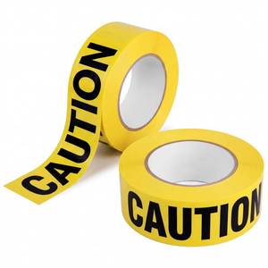 lot 7715 image: GroTheory Caution Tape 2 Rolls, 3 x 1000 Ft Yellow Hazard Tape