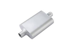 lot 7739 image: Floshine Universal Dual Chamber Muffler 2.5 InletOutlet FH8C25C25