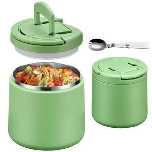 lot 7750 image: Howeemo 20oz Insulated Vacuum Food Jar with Buckle Lid