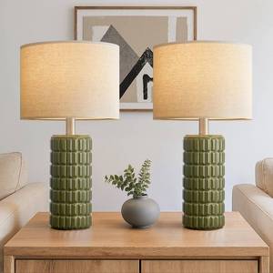 lot 7762 image: Seealle Modern Ceramic Table Lamps Set of 2 23 Inch