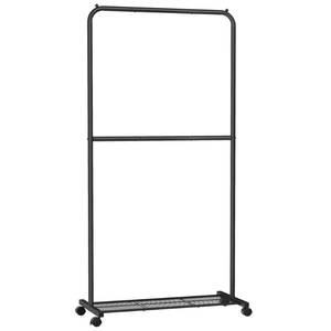 lot 7764 image: SONGMICS Clothes Rack with Wheels Metal Garment Rack 15.9 x 35.8 x 76.4 in