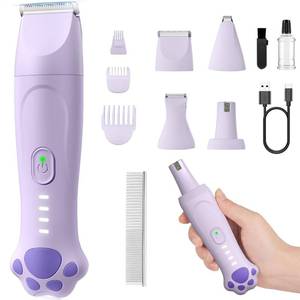 lot 8001 image: Veeconn 4-in-1 Cordless Dog Grooming Clipper Kit 45dB 150-Min Runtime