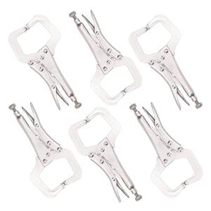 lot 8004 image: 6-Inch Locking C Clamp 6-Pack