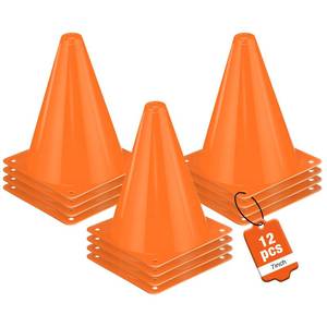 lot 8354 image: ZKNDRHJO Soccer Cones 7 Inch Orange 12-Pac