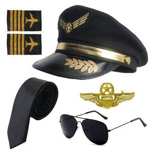 lot 8380 image: TUSAUW Airline Pilot Captain Costume Accessory Kit