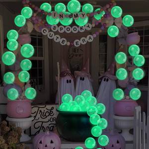 lot 8381 image: Yinder 24 Pc Glow in The Dark Inflatable Balls