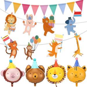 lot 8386 image: Animal Parade Birthday Decorations Set - 7 Pieces