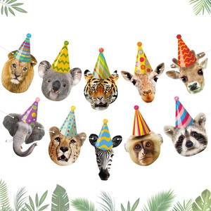 lot 8387 image: Atiloy Safari Animals Happy Birthday Banner