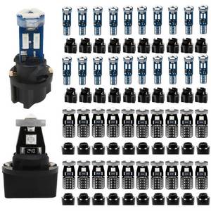 lot 8398 image: WLJH 40-Pack Blue T10 T5 LED Bulbs Twist Socket