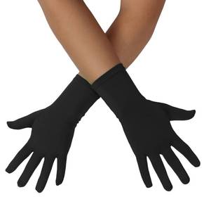 lot 8430 image: ATHX Mens & Womens Wrist Length Spandex Costume Gloves, Black, Free Size