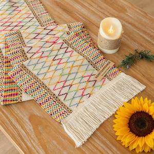lot 8435 image: Boho Macrame Table Runner 12 x 48 Inch