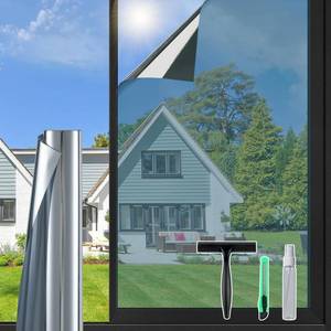 lot 8444 image: DOWELL One Way Window Privacy Film Silver with Tools