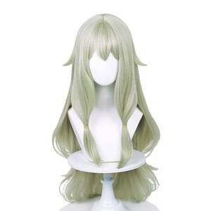 lot 8457 image: Wiggy Mermaid Long Curly Green Wig Nene Cosplay Costume Women Anime