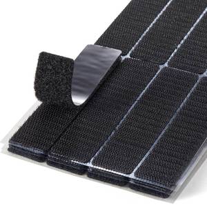 lot 8458 image: ECOHomes Adhesive Hook and Loop Strips 1 x 4 Inch 16 Sets Black