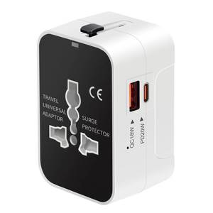 lot 8470 image: NEWVANGA International Universal Travel Adapter 20W USB-C PD USB-A Fast Charger
