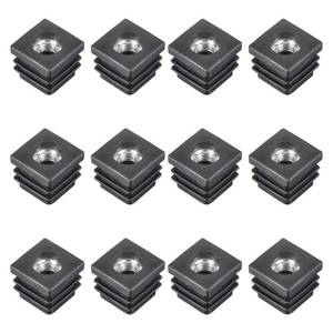 lot 8478 image: uxcell 12 Pcs M8 Thread Plastic Square Tube Inserts for 0.91 in ID Tube