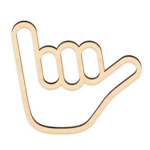 lot 8488 image: Shaka Hand Wooden Wall Sign Hang Loose 11.8 x 10.1 Inches