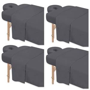 lot 11069 image: FUNLIYING Massage Table Sheet Set 3 Piece Microfiber Grey