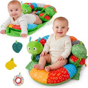 lot 11073 image: Knotly Charm Baby Lounger Tummy Time Mat 2-in-1 Playmat with Sensory Toys