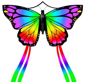 lot 12785 image: JEKOSEN Butterfly Kite 55 x 28 Inch Single Line With 900 Ft String
