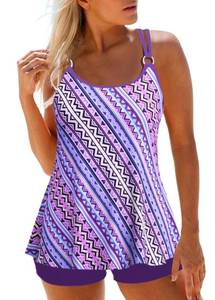 lot 12801 image: ROSEWE Double Straps Two Piece Tankini Swimsuit for Women, Size Large