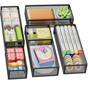lot 13409 image: Marbrasse 5-Pack Mesh Drawer Organizer Set