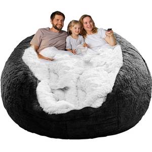 lot 13415 image: YudouTech Bean Bag Chair Cover, 5ft6ft Round