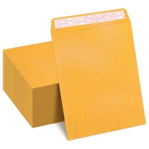 lot 13419 image: Goefun Manila Envelopes 9x12 Yellow Brown 100 Pack