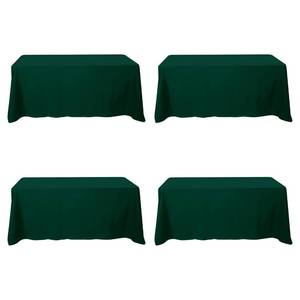 lot 13425 image: BRILLMAX Hunter Green Rectangular Tablecloth 90x132 Inch 4 Pack