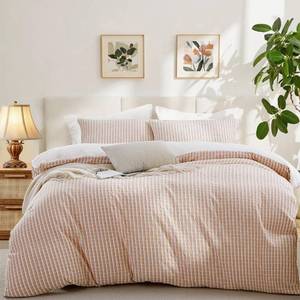lot 13440 image: Oli Anderson 100% Cotton Waffle Comforter Set Pumpkin Brown Twin