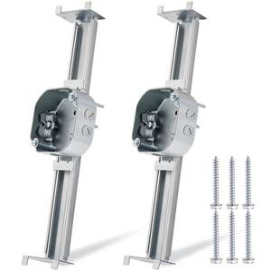 lot 13485 image: Tandefio Adjustable Ceiling Fan Bracket with Electrical Box 14.7 in 2 Pcs