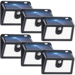 lot 14274 image: CLAONER Solar Motion Sensor Outdoor Lights 6-Pack