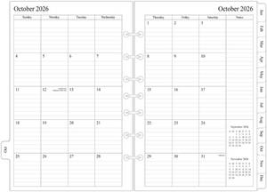 lot 14291 image: Newestor Monthly Planner Refills 5.5 x 8.5 Oct 2026-Dec 2027