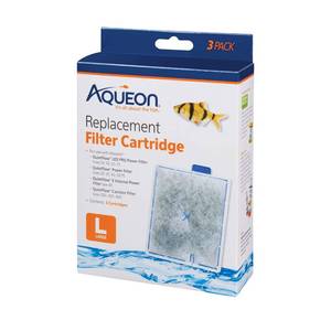 lot 14302 image: Aqueon Aquarium Filter Replacement Cartridges Large 3 Pack