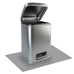 lot 14322 image: Tinideya Waterproof Silicone Trash Can Mat Non-Slip Gray 11.8 x 18.9 Inch