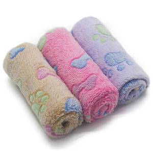 lot 14334 image: SORKUT 3 Pack Puppy Blankets Bone Print Fleece Pet Blanket Medium 29x20 In