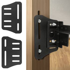 lot 14340 image: KOPKIO Bed Frame Headboard Adapter Brackets, 2 Pcs, Black