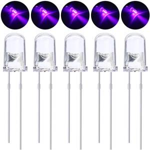 lot 14344 image: EBOOT 5mm Purple LED Light Emitting Diodes Bulbs 100 Pcs
