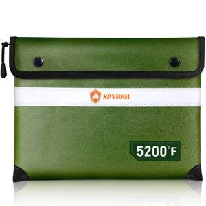lot 14354 image: SPVIOQI Fireproof Document Bag 5200°F Heat Insulated 14.2 x 11 Inch