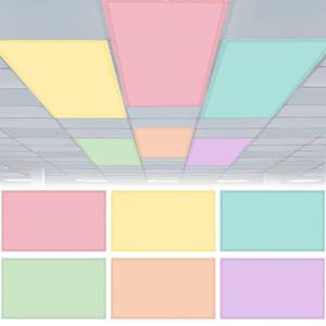 lot 14359 image: VIHOSE Magnetic Fluorescent Light Covers 4 x 2 ft Pastel 6 Pcs