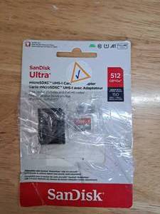 lot 14389 image: SanDisk Ultra 512GB microSDXC UHS-I Card with Adapter 150MBs