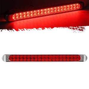 lot 14395 image: Partsam 17 Inch 40 LED Red Trailer Light Bar with Chrome Bezel