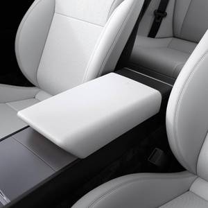 lot 9852 image: Spigen Armrest Cover for Tesla Model Y Juniper & YL & 3 Highland - White